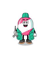 Illustration of candy mascot as a surgeon vector