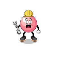 Character Illustration of gum ball with 404 error vector