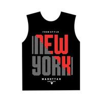 ilustración de vector de impresión de camiseta de diseño de tipografía de nueva york