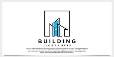 real estate, building logo design with creative concept vector