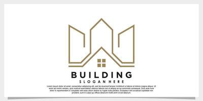 real estate, building logo design with creative concept vector