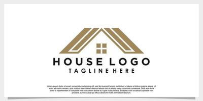 diseño de logotipo de casa con concepto creativo para su negocio vector