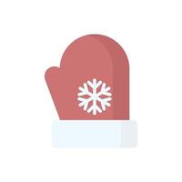 mitten icon flat style design vector