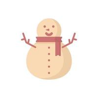 snowman icon flat style design vector