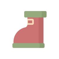 Santa Claus Boot icon flat style design vector