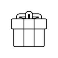 vector de diseño de estilo de esquema de icono de caja de regalo