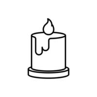 candle icon outline style design vector