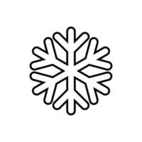 vector de diseño de estilo de contorno de icono de copo de nieve