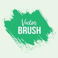 Abstract hand painted green color ink brush stroke vector