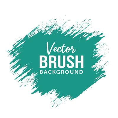 Turquoise paint brush banner background