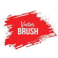 Hand drawn red color ink brush stroke vector