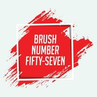 Modern red color abstract brush strokes vector