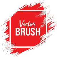 Modern red color brush stroke vector