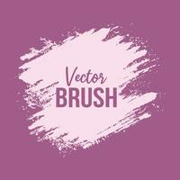 Abstract hand painted lavender violet color ink brush stroke vector