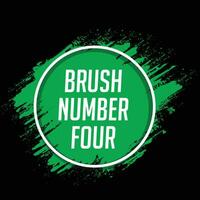 Isolated green color grunge ink brush stroke vector