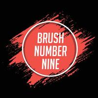 Hand drawn red color ink brush stroke vector