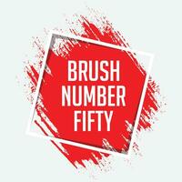 Hand drawn red color ink brush stroke vector