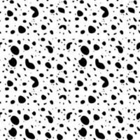 Irregular black dots pattern. Seamless hand drawn graphic print. Chaotic vector illustration