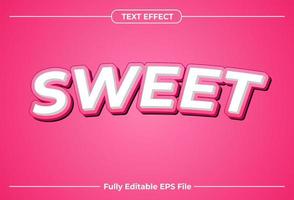 3D Sweet Text Effect Design vector