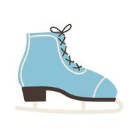 Winter figure skates on a white background. vector illustration