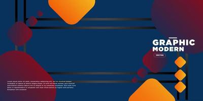 Abstract geometric banner template vector