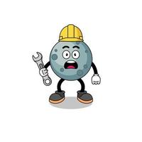 Character Illustration of asteroid with 404 error vector