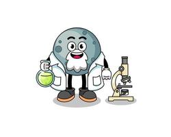 Mascot of asteroid as a scientist vector