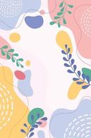 diseño banner marco flor primavera fondo con hermosa. fondo de flores para el diseño. fondo colorido con plantas tropicales. lugar para su texto. vector