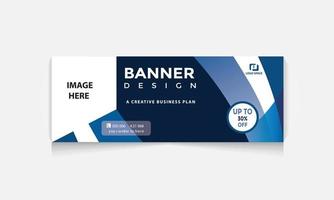 Facebook cover page timeline web ad banner vector