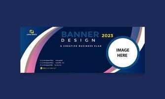 Social media banner design for business school banner design vector