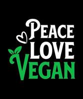 diseño de camiseta de vector de logotipo vegano