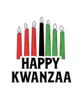 diseño de camiseta de vector de logotipo de kwanzaa