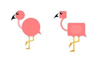 Cute flamingo clipart vector