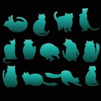 Vector set of a stylish cats