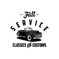 Service classic and custom logo 3 vector