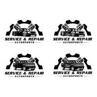 Service and repair autosport logo vector. vector