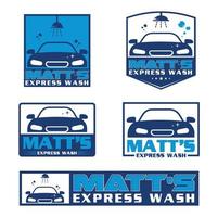 Modern express car wash illustration vector