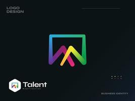 diseño creativo del logotipo de la letra inicial t y m. logotipo de letra tm o mt con un estilo de combinación colorido adecuado para logotipos de negocios y tecnología vector