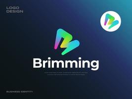 Creative Letter B Logo Design with Colorful Blend Style. Suitable for Business and Technology Logos vector