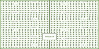 simple of love line pattern with horizontal leaves line vector