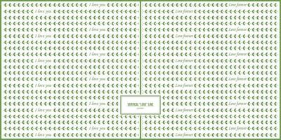 simple of love line pattern with horizontal leaves line vector