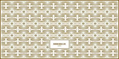 random pattern of gold doodle lines vector