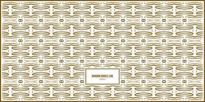 random pattern of gold doodle lines vector