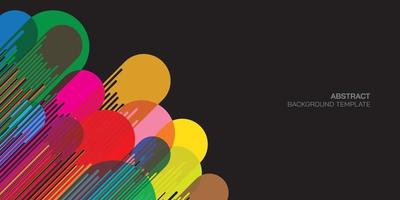 Abstract illustration of comet vivid colors blending geometric punchy vector on black background with blank space.