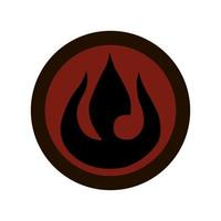 Fire element sign. Vector. All elements are isolated vector