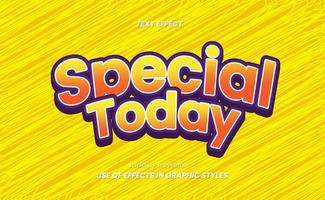 Special Today Text - Text can be edited Again Via Graphic Style Settings. Used As Celebration Design Elements, Promotional Text Media and Others. vector