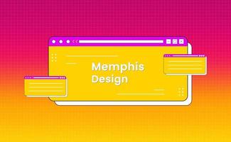 diseño de memphis con tema de estilo moderno. para mostrar fondos, web, eventos, pancartas y más. vector