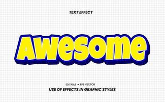 Awesome Text- Text can be edited Again Via Graphic Style Settings. Used As Celebration Design Elements, Promotional Text Media and Others. vector