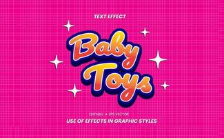 Baby Toys Text - Text can be edited Again Via Graphic Style Settings. Used As Celebration Design Elements, Promotional Text Media and Others. vector
