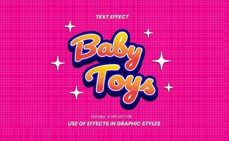 Baby Toys Text - Text can be edited Again Via Graphic Style Settings. Used As Celebration Design Elements, Promotional Text Media and Others. vector